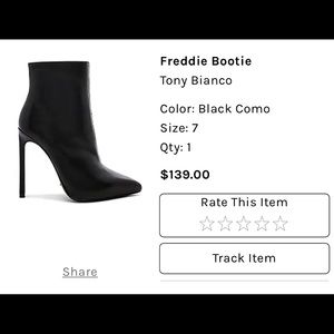 Hardly Worn Black Heeled Tony Bianco Bootie